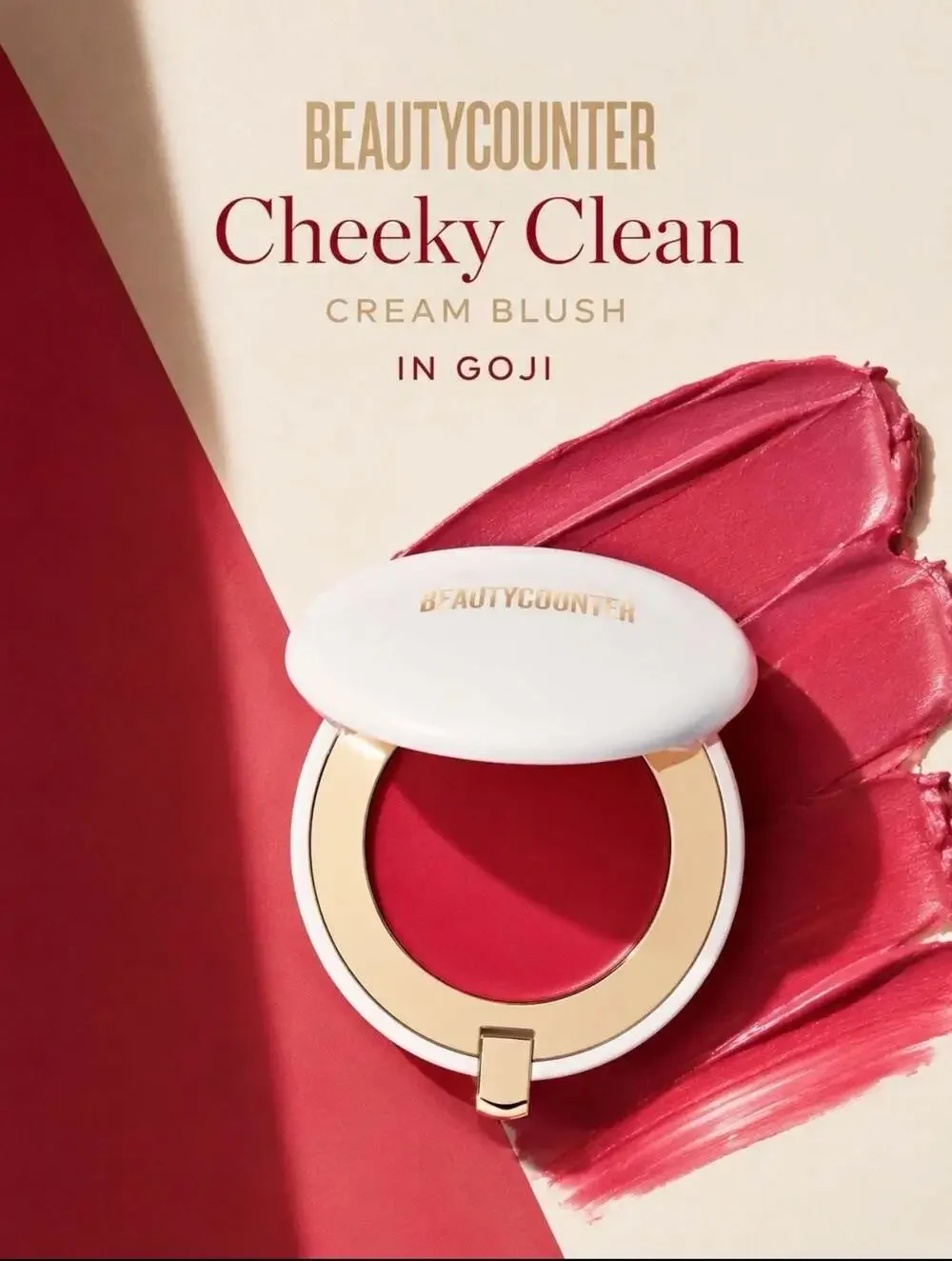 2 pack! NIB***Beautycounter Cheeky Clean Cream Blush in Chai and Goji